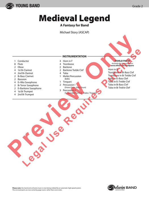 Medieval Legend A Fantasy for Band 傳奇曲 幻想曲 總譜 | 小雅音樂 Hsiaoya Music