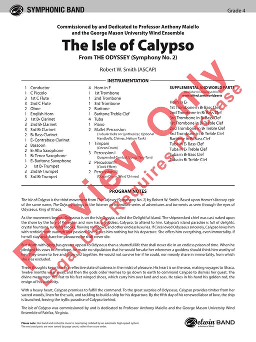 The Isle of Calypso (from The Odyssey (Symphony No. 2)) 交響曲 總譜 | 小雅音樂 Hsiaoya Music