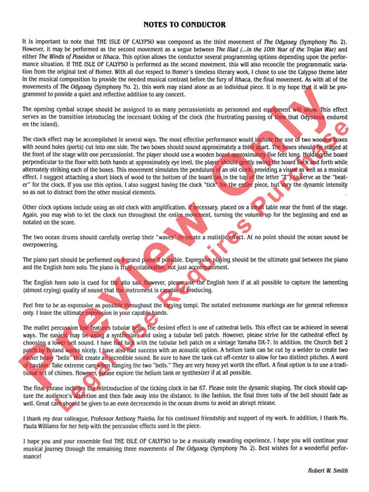 The Isle of Calypso (from The Odyssey (Symphony No. 2)) 交響曲 總譜 | 小雅音樂 Hsiaoya Music