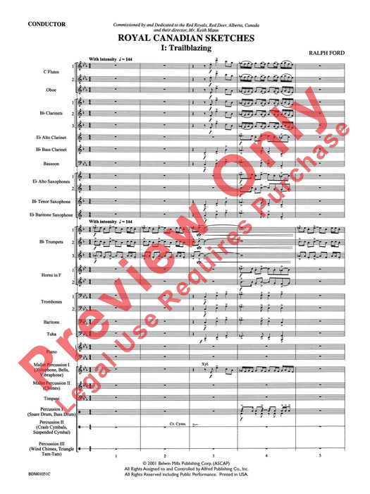 Royal Canadian Sketches 總譜 | 小雅音樂 Hsiaoya Music