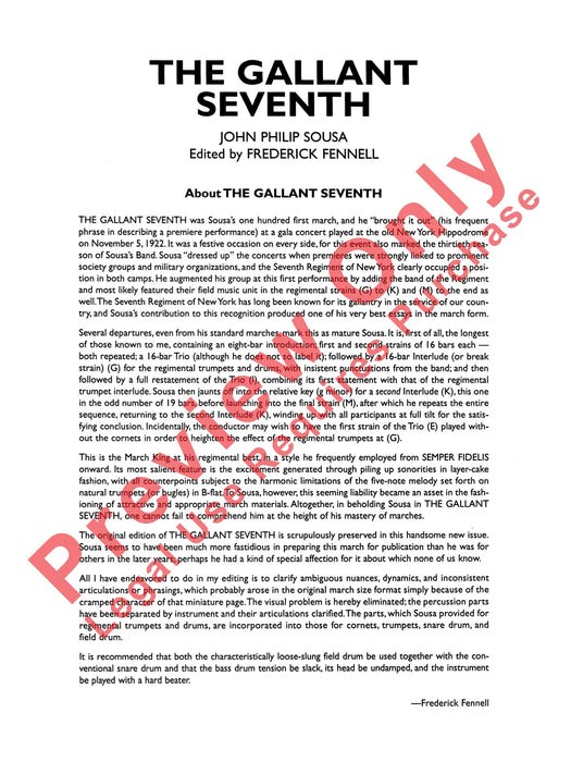 The Gallant Seventh 蘇沙 總譜 | 小雅音樂 Hsiaoya Music