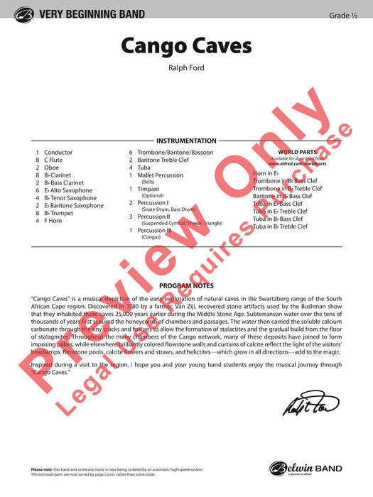 Cango Caves 總譜 | 小雅音樂 Hsiaoya Music