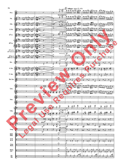 Symphonic Dance No. 3 ("Fiesta") 舞曲 總譜 | 小雅音樂 Hsiaoya Music