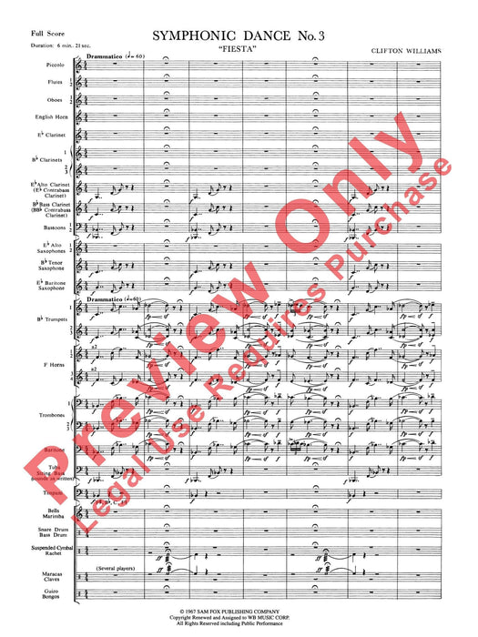 Symphonic Dance No. 3 ("Fiesta") 舞曲 總譜 | 小雅音樂 Hsiaoya Music