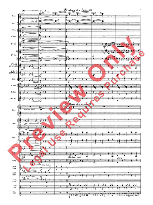 Symphonic Dance No. 3 ("Fiesta") 舞曲 總譜 | 小雅音樂 Hsiaoya Music