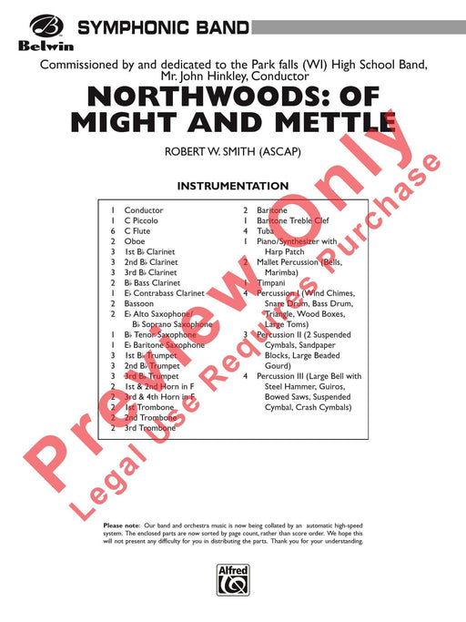 Northwoods: Of Might and Mettle 總譜 | 小雅音樂 Hsiaoya Music