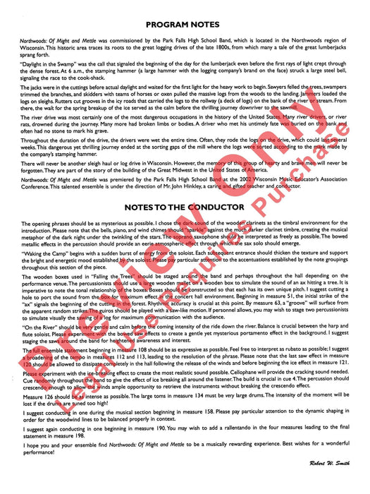 Northwoods: Of Might and Mettle 總譜 | 小雅音樂 Hsiaoya Music