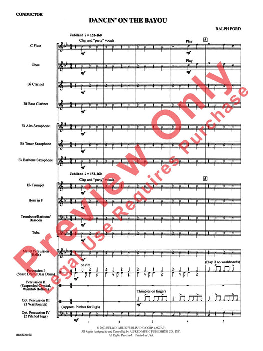 Dancin' on the Bayou 總譜 | 小雅音樂 Hsiaoya Music