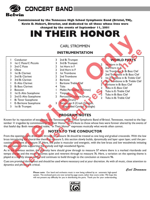 In Their Honor 總譜 | 小雅音樂 Hsiaoya Music