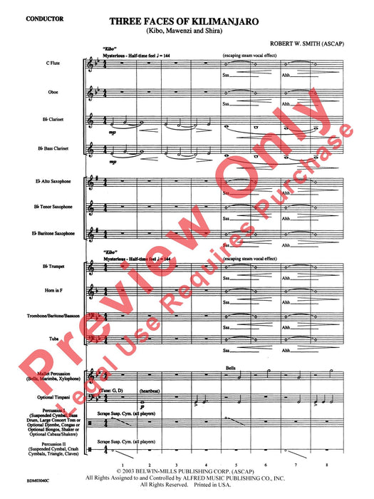 Three Faces of Kilimanjaro (Kibo, Mawenzi, and Shira) 總譜 | 小雅音樂 Hsiaoya Music