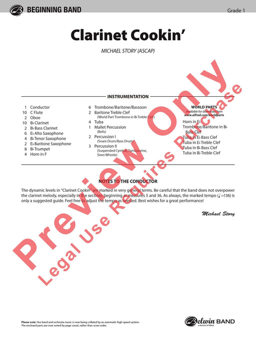 Clarinet Cookin' Clarinet Section Feature 豎笛樂節 總譜 | 小雅音樂 Hsiaoya Music