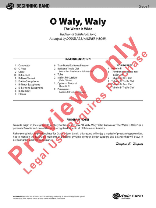 O Waly, Waly (The Water Is Wide) 總譜 | 小雅音樂 Hsiaoya Music