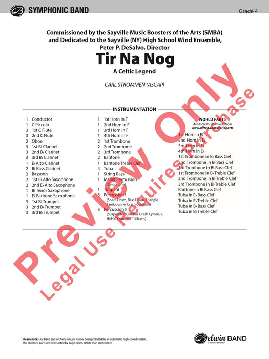 Tir Na Nog (A Celtic Legend) 傳奇曲 總譜 | 小雅音樂 Hsiaoya Music
