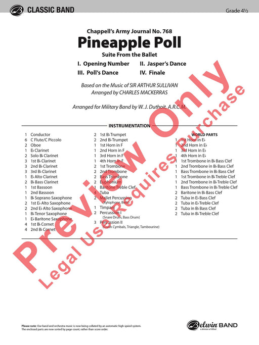 Pineapple Poll (Suite from the Ballet) 組曲 芭蕾 總譜 | 小雅音樂 Hsiaoya Music