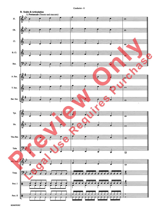 First Band Clinic A Warm-Up and Fundamental Sequence for Concert Band 模寫曲 室內管樂團 總譜 | 小雅音樂 Hsiaoya Music