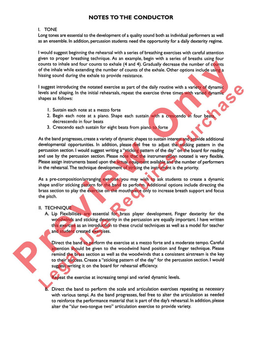 First Band Clinic A Warm-Up and Fundamental Sequence for Concert Band 模寫曲 室內管樂團 總譜 | 小雅音樂 Hsiaoya Music