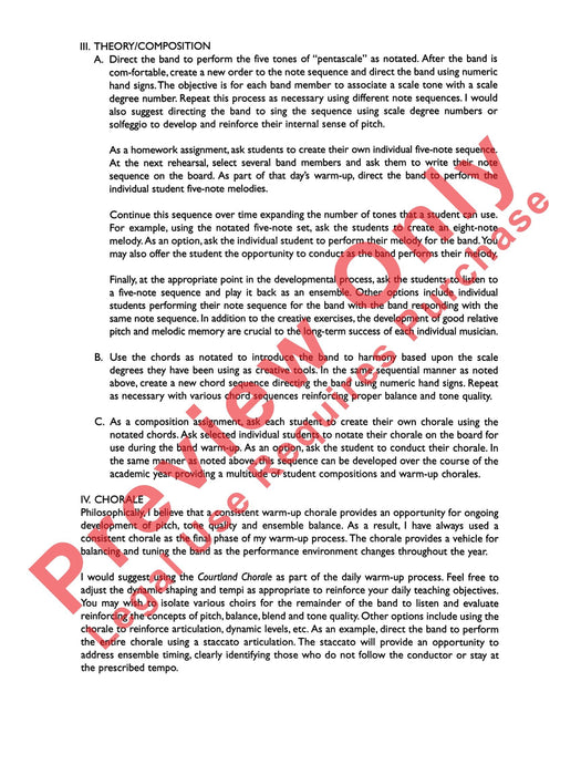 First Band Clinic A Warm-Up and Fundamental Sequence for Concert Band 模寫曲 室內管樂團 總譜 | 小雅音樂 Hsiaoya Music