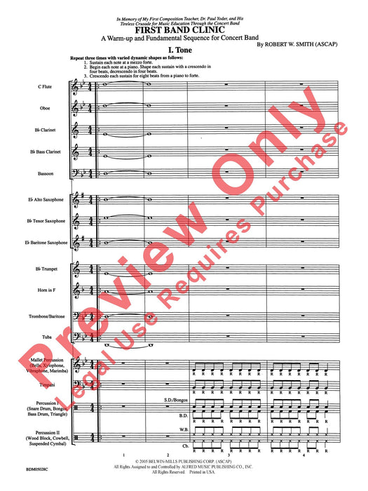 First Band Clinic A Warm-Up and Fundamental Sequence for Concert Band 模寫曲 室內管樂團 總譜 | 小雅音樂 Hsiaoya Music
