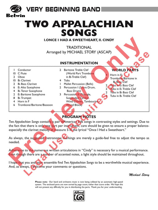 Two Appalachian Songs I. Once I Had a Sweetheart, II. Cindy 總譜 | 小雅音樂 Hsiaoya Music