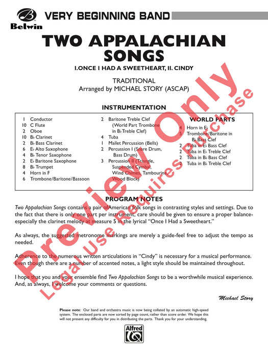 Two Appalachian Songs I. Once I Had a Sweetheart, II. Cindy 總譜 | 小雅音樂 Hsiaoya Music