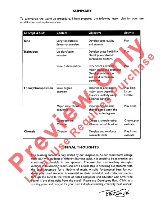 Developing Band Clinic A Warm-Up and Fundamental Sequence for Concert Band 模寫曲 室內管樂團 總譜 | 小雅音樂 Hsiaoya Music