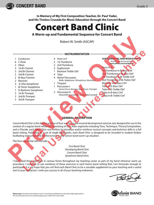 Concert Band Clinic A Warm-Up and Fundamental Sequence for Concert Band 室內管樂團 模寫曲 室內管樂團 總譜 | 小雅音樂 Hsiaoya Music