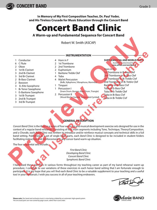 Concert Band Clinic A Warm-Up and Fundamental Sequence for Concert Band 室內管樂團 模寫曲 室內管樂團 總譜 | 小雅音樂 Hsiaoya Music