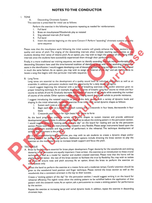 Concert Band Clinic A Warm-Up and Fundamental Sequence for Concert Band 室內管樂團 模寫曲 室內管樂團 總譜 | 小雅音樂 Hsiaoya Music