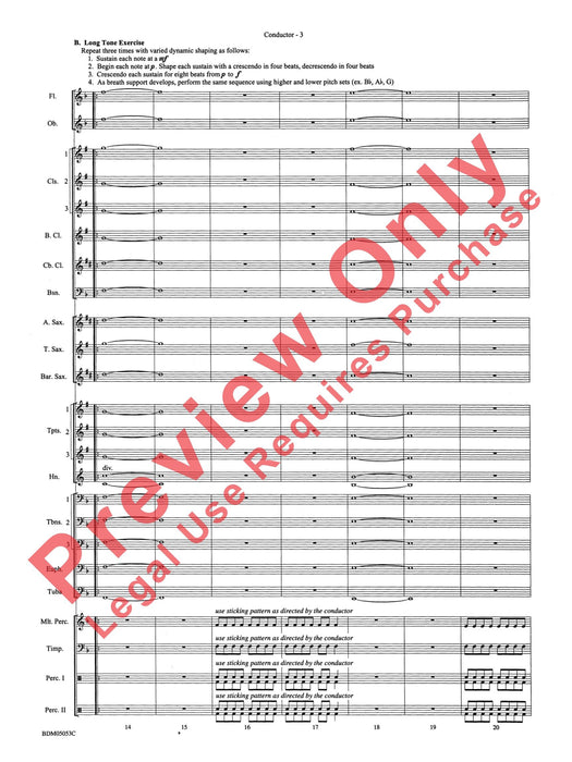 Symphonic Band Clinic A Warm-Up and Fundamental Sequence for Concert Band 模寫曲 室內管樂團 總譜 | 小雅音樂 Hsiaoya Music