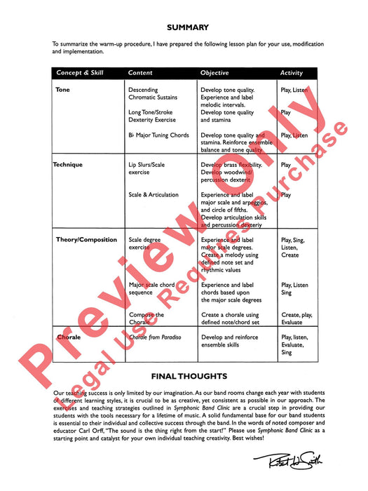 Symphonic Band Clinic A Warm-Up and Fundamental Sequence for Concert Band 模寫曲 室內管樂團 | 小雅音樂 Hsiaoya Music