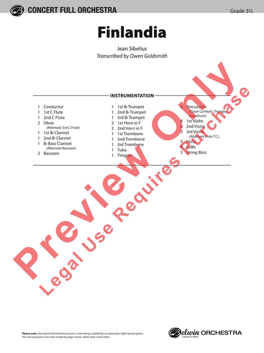 Finlandia 芬蘭頌 總譜 | 小雅音樂 Hsiaoya Music