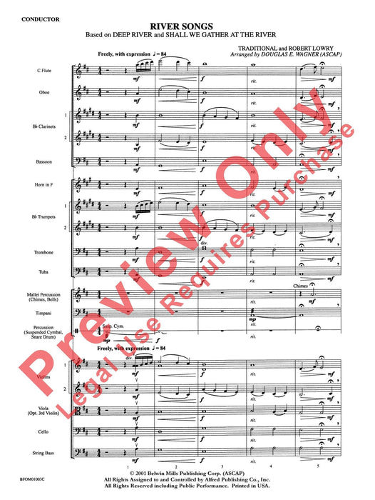 River Songs (based on "Deep River" and "Shall We Gather at the River") 總譜 | 小雅音樂 Hsiaoya Music