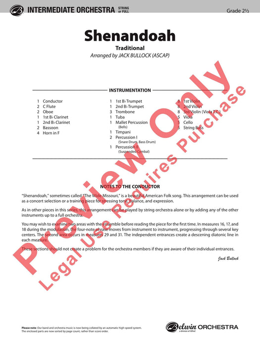 Shenandoah 總譜 | 小雅音樂 Hsiaoya Music