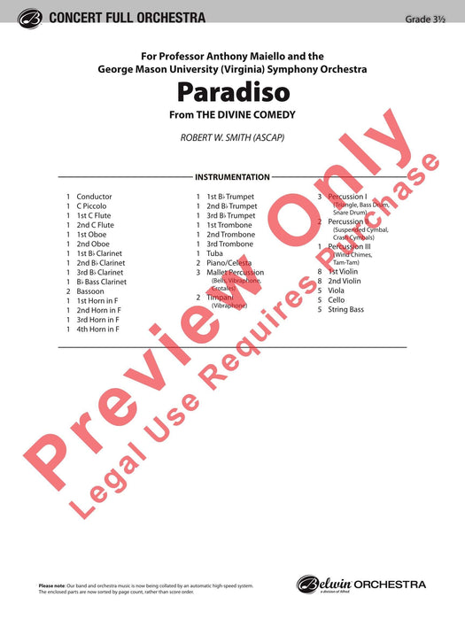 Paradiso (from The Divine Comedy) 總譜 | 小雅音樂 Hsiaoya Music