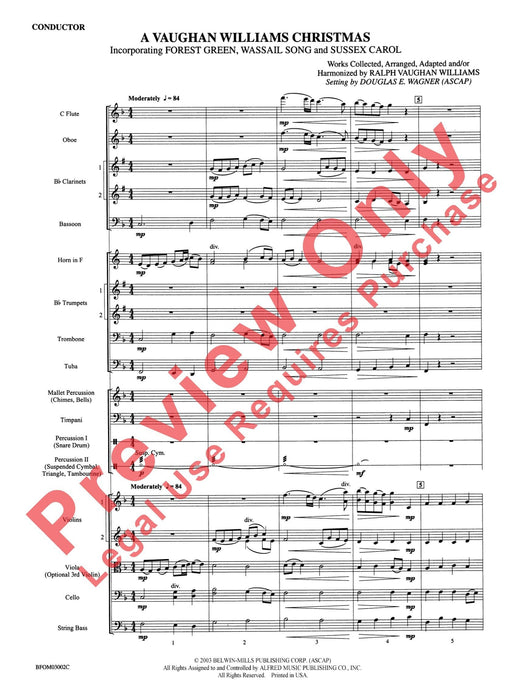 A Vaughan Williams Christmas Featuring: Forest Green / Wassail Song / Sussex Carol 耶誕頌歌 總譜 | 小雅音樂 Hsiaoya Music