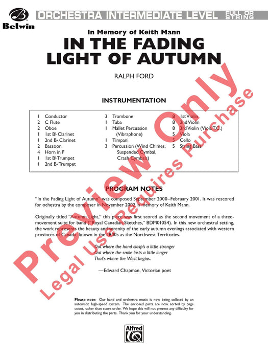 In the Fading Light of Autumn | 小雅音樂 Hsiaoya Music