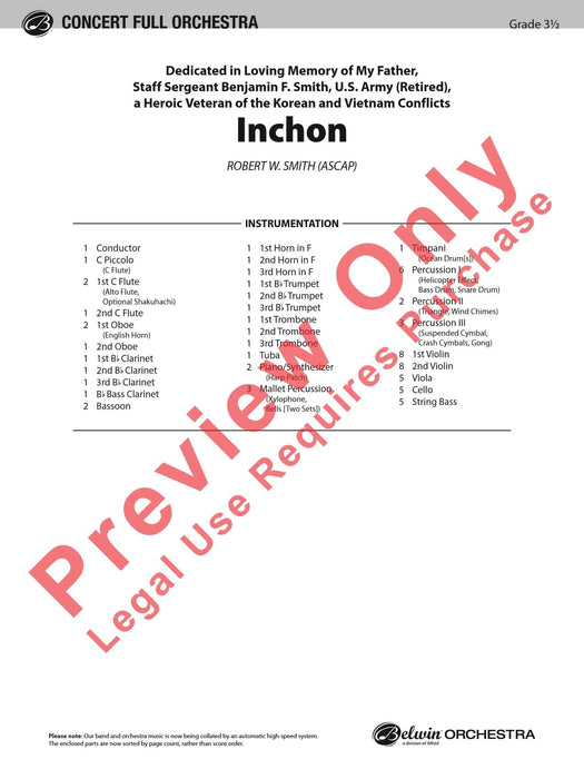 Inchon 總譜 | 小雅音樂 Hsiaoya Music