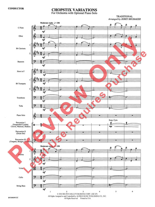Chopstix Variations (with Opt. Piano Solo) 詠唱調 鋼琴 獨奏 總譜 | 小雅音樂 Hsiaoya Music
