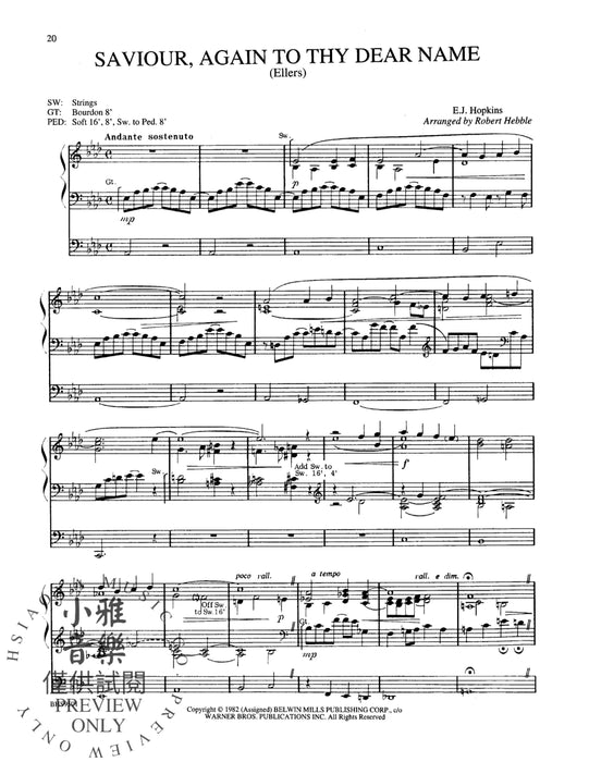 Favorite Hymns for Organ 管風琴 | 小雅音樂 Hsiaoya Music