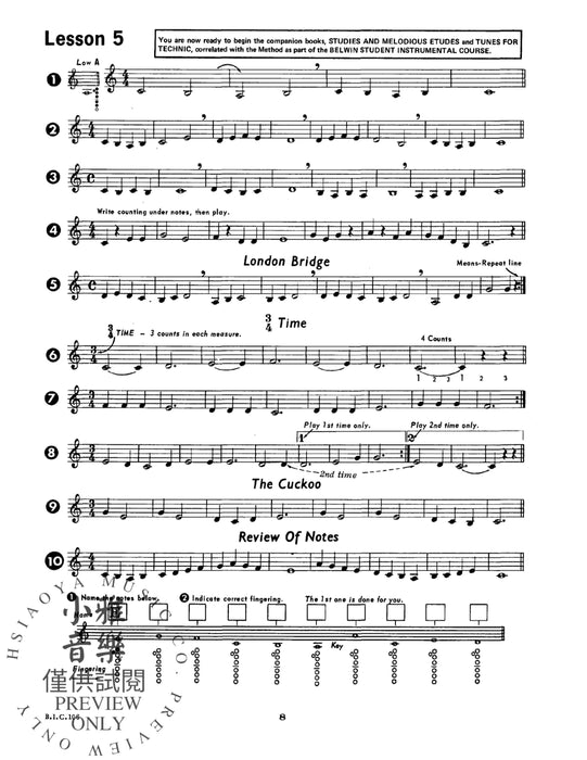 Student Instrumental Course: Clarinet Student, Level I 豎笛 | 小雅音樂 Hsiaoya Music