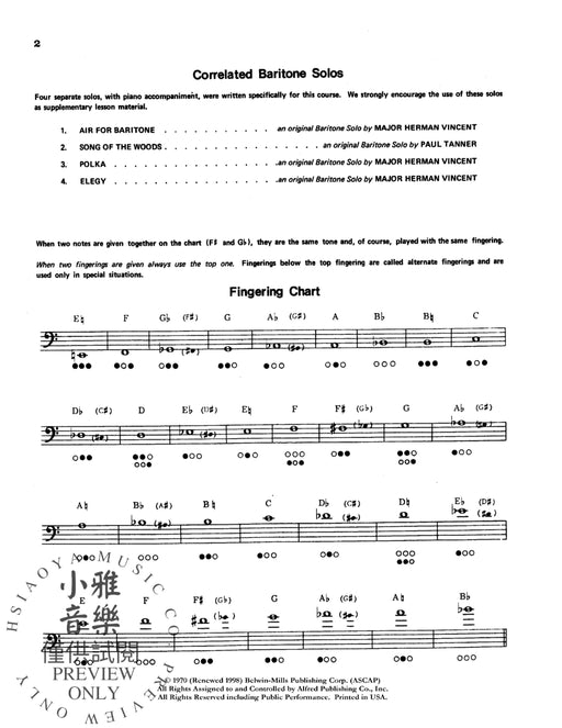 Student Instrumental Course: Studies and Melodious Etudes for Baritone (B.C.), Level II 練習曲 | 小雅音樂 Hsiaoya Music
