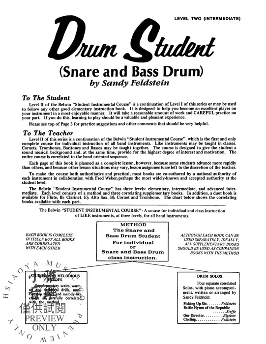 Student Instrumental Course: Drum Student, Level II 鼓 | 小雅音樂 Hsiaoya Music