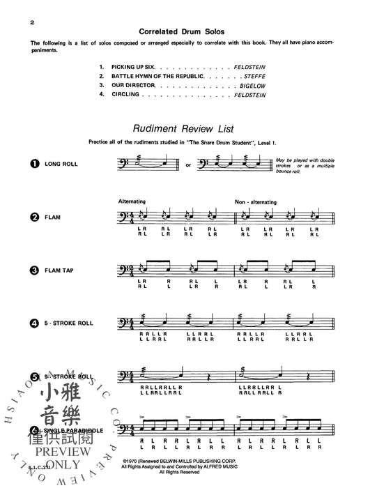Student Instrumental Course: Drum Student, Level II 鼓 | 小雅音樂 Hsiaoya Music
