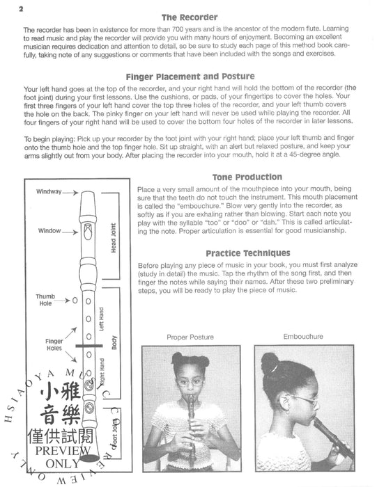 Recorder Express Soprano Recorder Method for Classroom or Individual Use | 小雅音樂 Hsiaoya Music