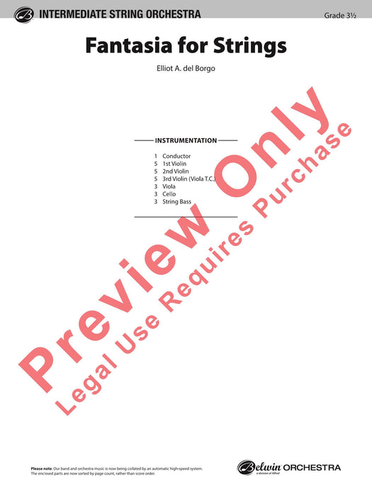 Fantasia for Strings 幻想曲 弦樂 總譜 | 小雅音樂 Hsiaoya Music