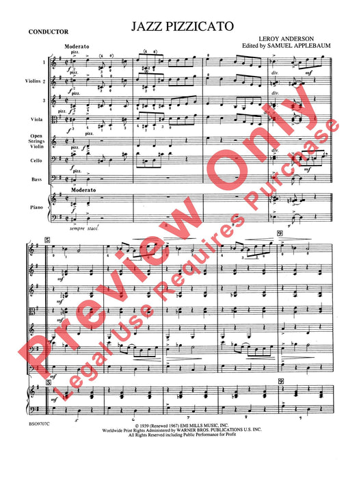 Jazz Pizzicato 撥奏 總譜 | 小雅音樂 Hsiaoya Music