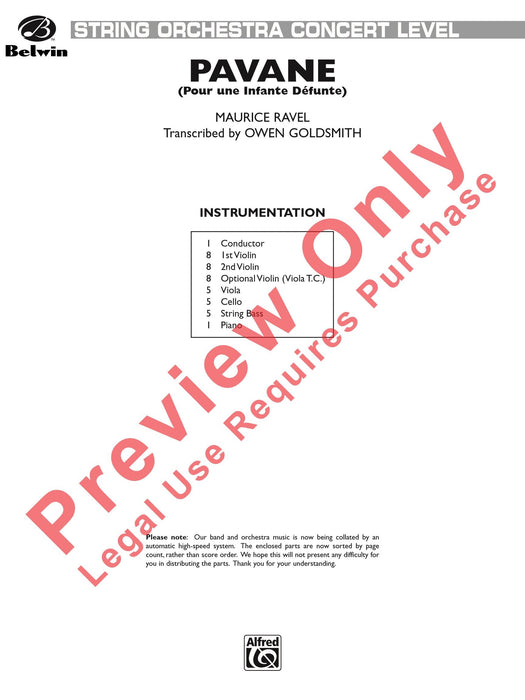 Pavane 帕凡 總譜 | 小雅音樂 Hsiaoya Music