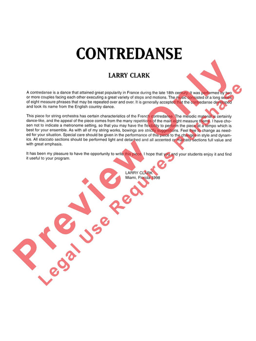 Contredanse 總譜 | 小雅音樂 Hsiaoya Music