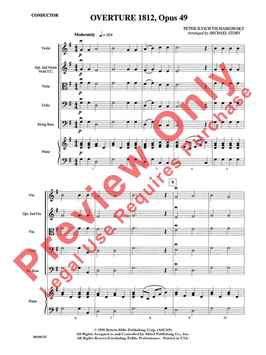Overture 1812, Opus 49 柴科夫斯基,彼得 序曲 作品 總譜 | 小雅音樂 Hsiaoya Music