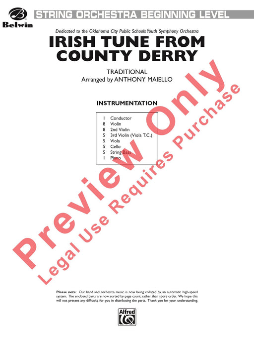 Irish Tune from County Derry 總譜 | 小雅音樂 Hsiaoya Music